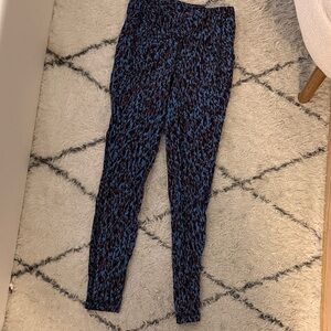 Blue and Black Lululemon Leggings